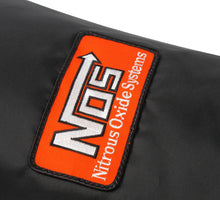 Load image into Gallery viewer, NOS/Nitrous Oxide System 7" Diameter Black Bottle Blanket with Velcro Closure. For 10 lb Nitrous Bottles. 14165BNOS - Back...