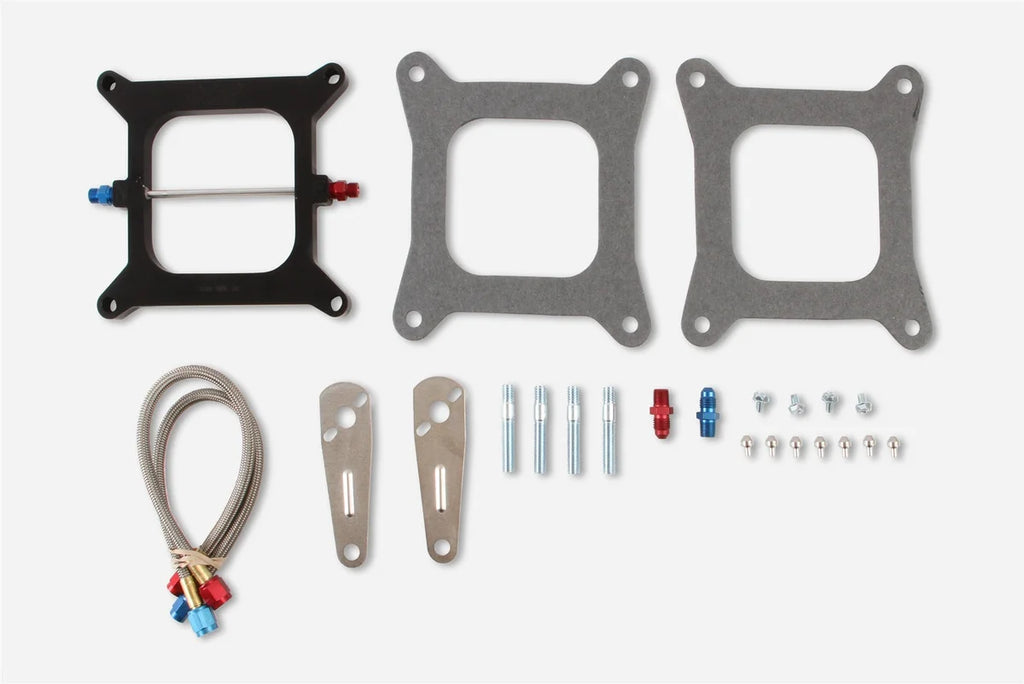 NOS/Nitrous Oxide System Big Shot Injector Plate w/Jets & Plumbing, Holley Square Bore, V8 12510NOS - Main Product View
