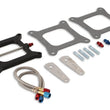 Load image into Gallery viewer, NOS/Nitrous Oxide System Big Shot Injector Plate w/Jets &amp; Plumbing, Holley Square Bore, V8 12510NOS - Back View