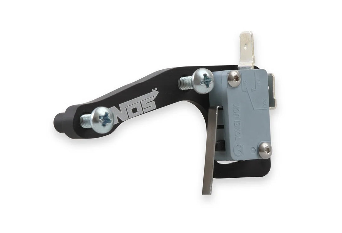 NOS/Nitrous Oxide System Billet Microswitch Bracket Kit - 4150 & 4150HP Carburetor Flange 16512NOS - Installation View