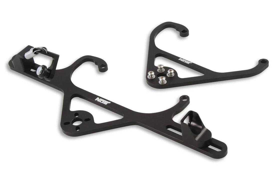 NOS/Nitrous Oxide System Billet Solenoid w/ Throttle Bracket Kit - 4150 & 4150HP carburetor flange 16516NOS - Side View