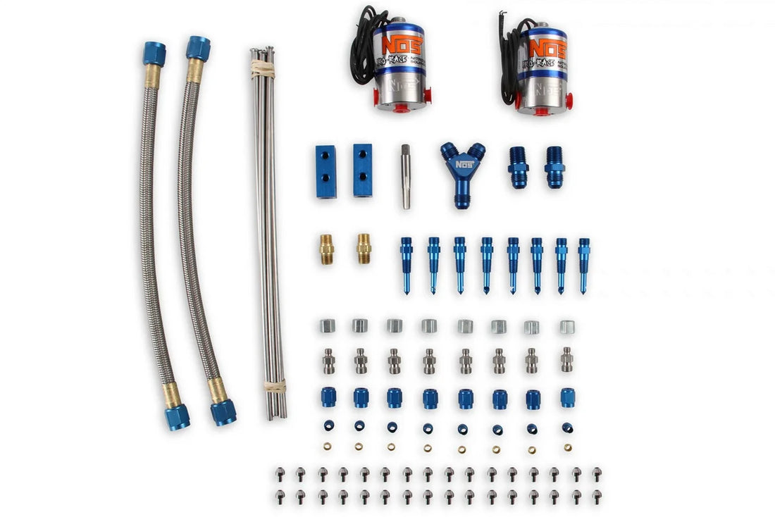 NOS/Nitrous Oxide System Dry "Professional" Nitrous System V8 Systems w/Fan Spray Nozzles without bottle 04470NOS - Side View