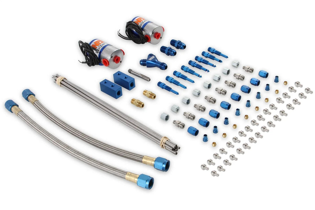 NOS/Nitrous Oxide System Dry "Professional" Nitrous System V8 Systems w/Fan Spray Nozzles without bottle 04470NOS - Back View
