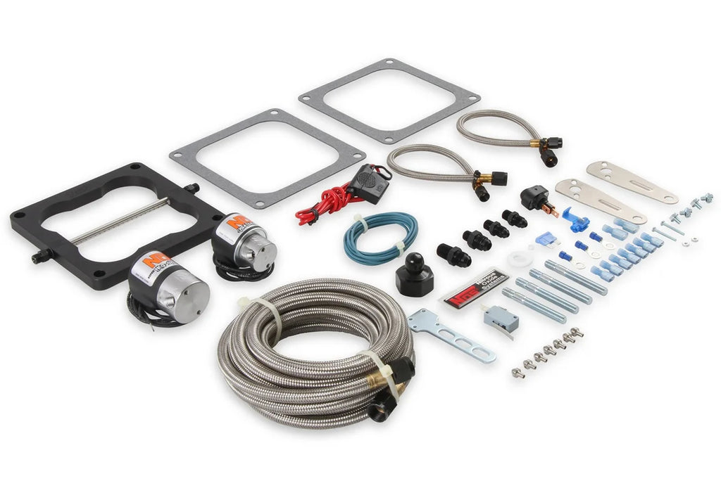 NOS/Nitrous Oxide System Fits Holley 4150 and Carter AFB (late), 190-300 HP, includes Black 10 lb Bottle 02101BNOS - Back ...