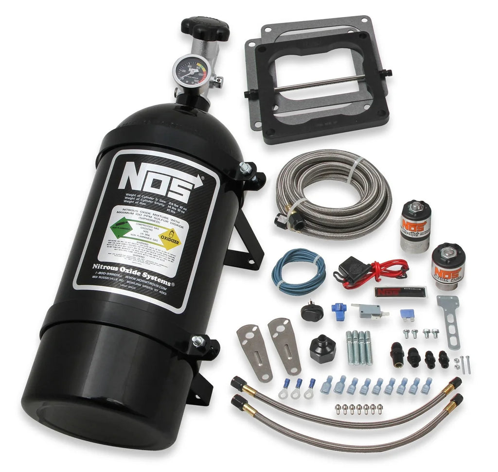NOS/Nitrous Oxide System Fits Holley 4500 Dominator, 190-300 HP, includes Black 10 lb Bottle 02102BNOS