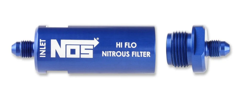 NOS/Nitrous Oxide System High pressure nitrous filter, -4AN x -4AN in-line billet aluminum (140 micron) 15551NOS - Install...