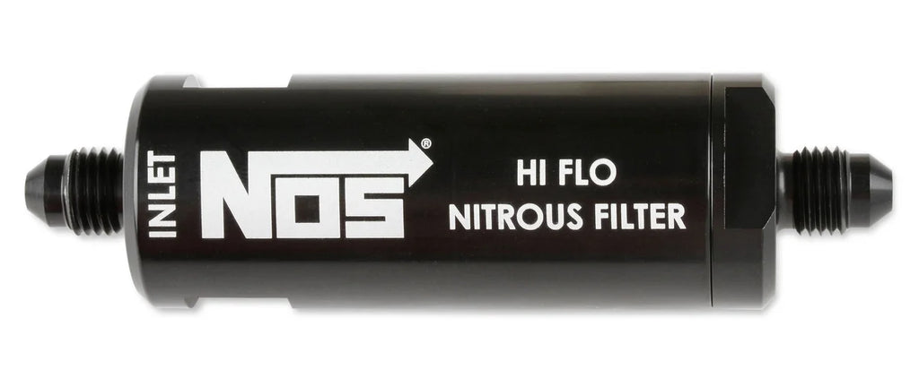 NOS/Nitrous Oxide System High pressure nitrous filter, -4AN x -4AN in-line billet aluminum (140 micron) 15555NOS - Main Pr...