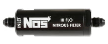 Load image into Gallery viewer, NOS/Nitrous Oxide System High pressure nitrous filter, -4AN x -4AN in-line billet aluminum (140 micron) 15555NOS - Main Pr...