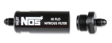 Load image into Gallery viewer, NOS/Nitrous Oxide System High pressure nitrous filter, -4AN x -4AN in-line billet aluminum (140 micron) 15555NOS - Install...