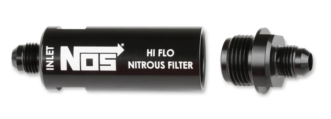 NOS/Nitrous Oxide System High pressure nitrous filter, -6AN x -6AN in-line billet aluminum (140 micron) 15556NOS - Additio...