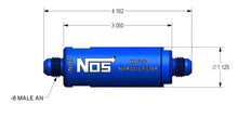 Load image into Gallery viewer, NOS/Nitrous Oxide System High pressure nitrous filter, -6AN x -6AN in-line billet aluminum (140 micron) 15557NOS - Back View