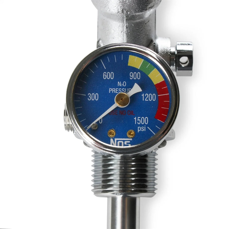 NOS/Nitrous Oxide System NOS 10 lb. Bottle Super Hi-Flow Valve Assembly with Siphon Tube and Blue Gauge 16137ANOS - Additi...