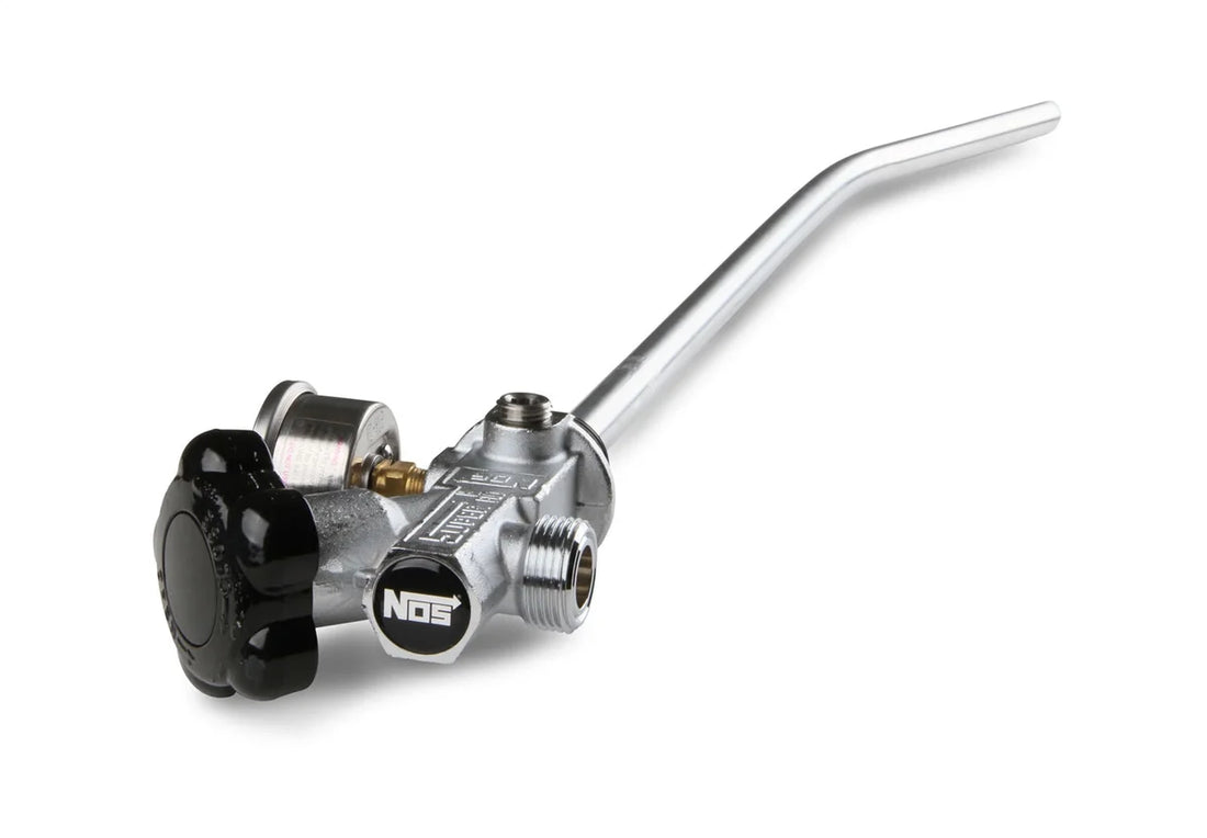 NOS/Nitrous Oxide System NOS 15lb & 20lb Bottle Super Hi-Flow Valve Assembly w/Siphon Tube & Black Gauge 16340ABNOS - Addi...