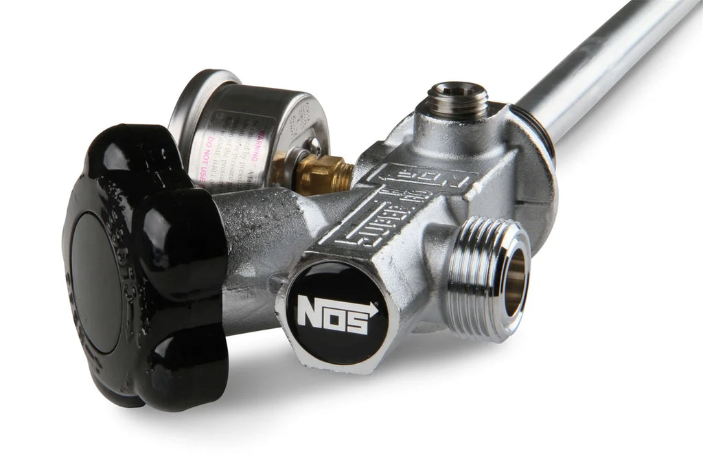 NOS/Nitrous Oxide System NOS 15lb & 20lb Bottle Super Hi-Flow Valve Assembly w/Siphon Tube & Black Gauge 16340ABNOS - Addi...