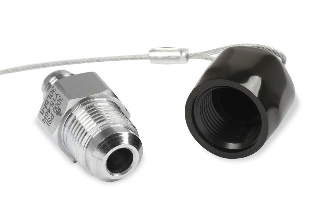 NOS/Nitrous Oxide System NOS BLACK Racer's Safety Adapter 16169BNOS - Side View