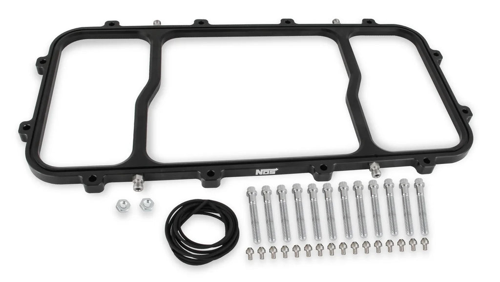 NOS/Nitrous Oxide System NOS Dry Nitrous Plate for Holley LS Hi-Ram EFI Intake Manifolds-Black 12535BNOS - Main Product View