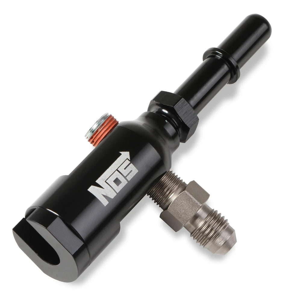 NOS/Nitrous Oxide System NOS Late Model Billet Fuel Line Adapter - Fits 3/8" Fuel Rail 17002NOS - Main Product View