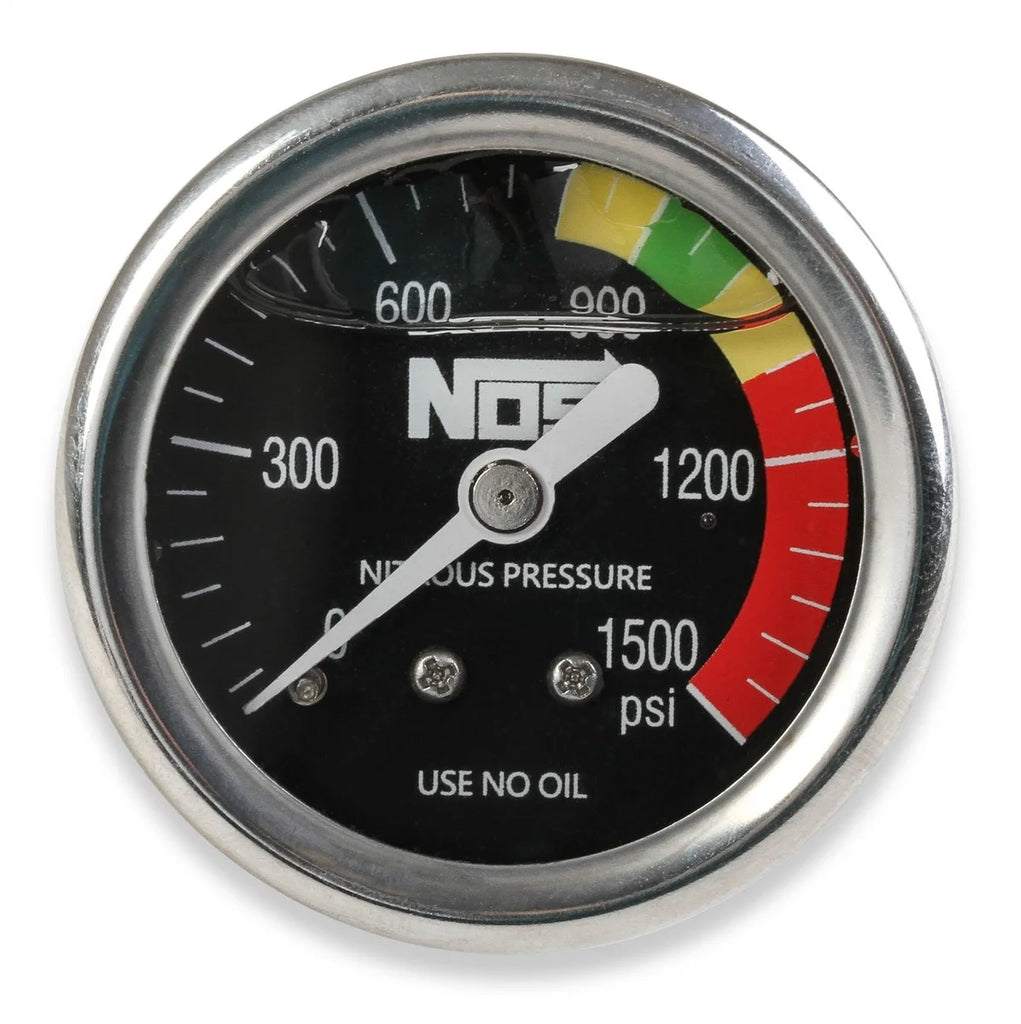 NOS/Nitrous Oxide System NOS Nitrous Gauge, Black, 1-1/2", Liquid Filled 15919NOS - Main Product View