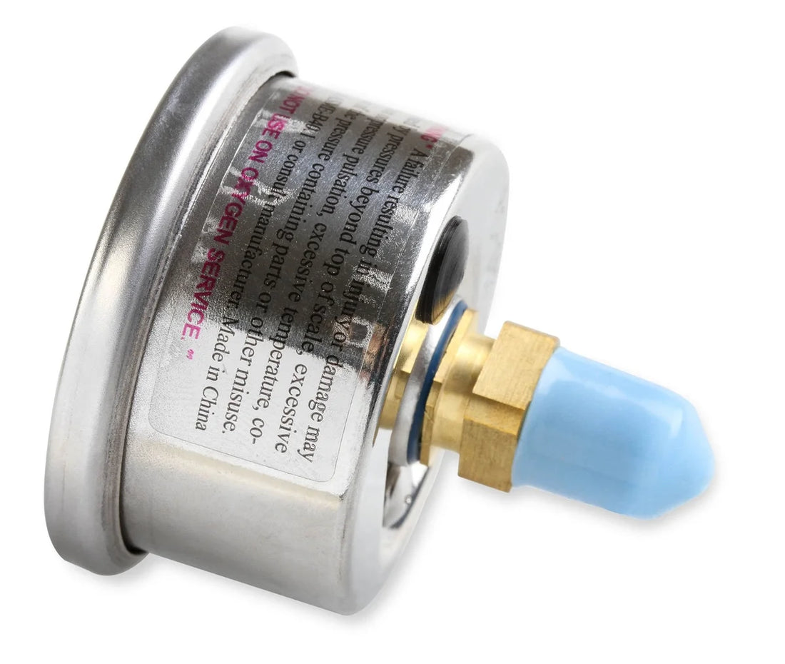 NOS/Nitrous Oxide System NOS Nitrous Gauge, Blue, 1-1/2" 15924NOS - Side View