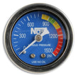 Load image into Gallery viewer, NOS/Nitrous Oxide System NOS Nitrous Gauge, Blue, 1-1/2", w/ -4AN adapter 15920NOS - Side View
