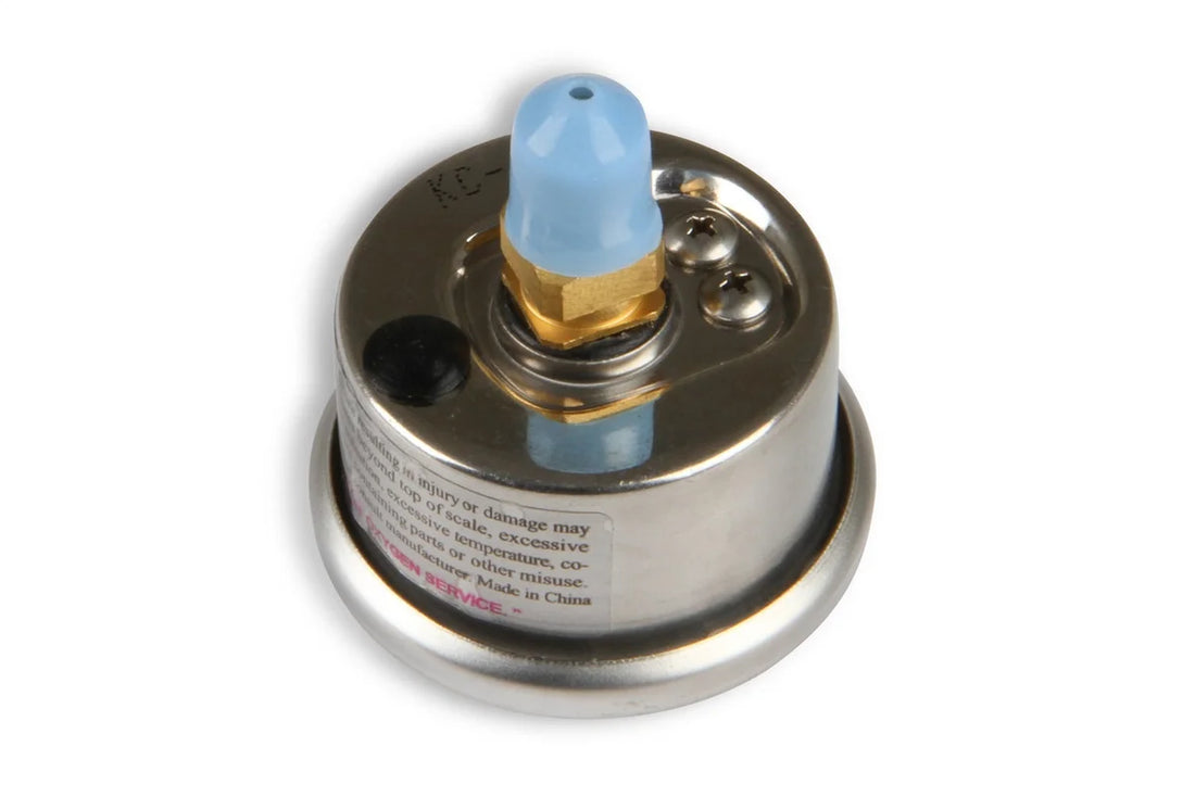 NOS/Nitrous Oxide System NOS Nitrous Gauge, Blue, 1-1/2", w/ -4AN adapter 15920NOS - Back View
