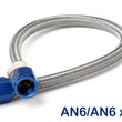 Load image into Gallery viewer, NOS/Nitrous Oxide System NOS Stainless Steel Braided Hose -6AN 18" Blue 15405NOS