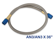 Load image into Gallery viewer, NOS/Nitrous Oxide System NOS Stainless Steel Braided Hose -3AN 3-foot Blue - Main Product View