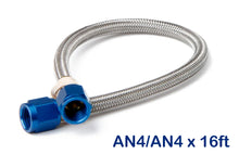 Load image into Gallery viewer, NOS/Nitrous Oxide System NOS Stainless Steel Braided Hose -4AN 16-foot Blue