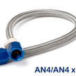 Load image into Gallery viewer, NOS/Nitrous Oxide System NOS Stainless Steel Braided Hose -4AN 2-foot Blue - Main Product View
