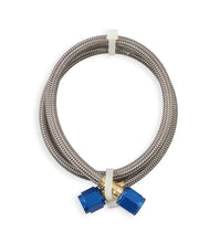 Load image into Gallery viewer, NOS/Nitrous Oxide System NOS Stainless Steel Braided Hose -4AN 2-foot Blue - Side View