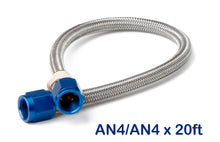 Load image into Gallery viewer, NOS/Nitrous Oxide System NOS Stainless Steel Braided Hose -4AN 20-foot Blue