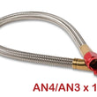 Load image into Gallery viewer, NOS/Nitrous Oxide System NOS Stainless Steel Braided Hose -4AN to -3AN 1-foot Red