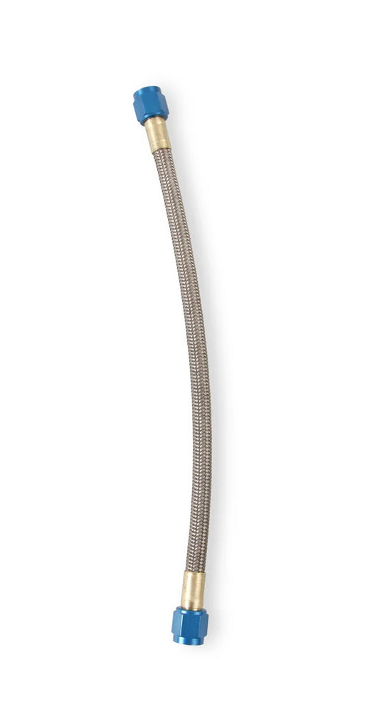 NOS/Nitrous Oxide System NOS Stainless Steel Braided Hose -6AN 1-foot Blue - Side View