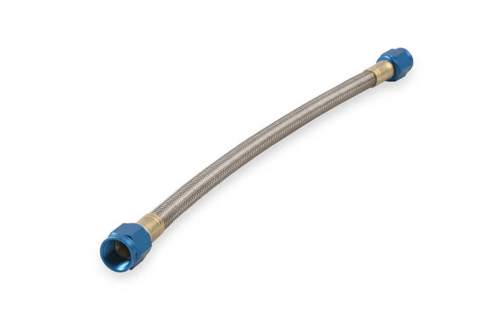 NOS/Nitrous Oxide System NOS Stainless Steel Braided Hose -6AN 1-foot Blue - Back View