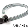 Load image into Gallery viewer, NOS/Nitrous Oxide System NOS Stainless Steel Braided Hose with Black Fittings -6AN, 1-Foot Length