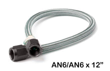 Load image into Gallery viewer, NOS/Nitrous Oxide System NOS Stainless Steel Braided Hose with Black Fittings -6AN, 1-Foot Length