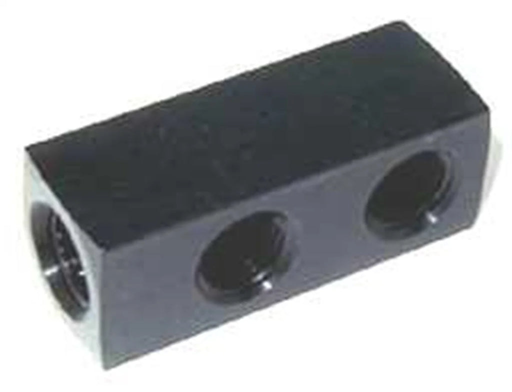 NOS/Nitrous Oxide System Nitrous Distribution Block, 1 In 4 Out - 1/8" NPT Standard Block, Black 16710NOS