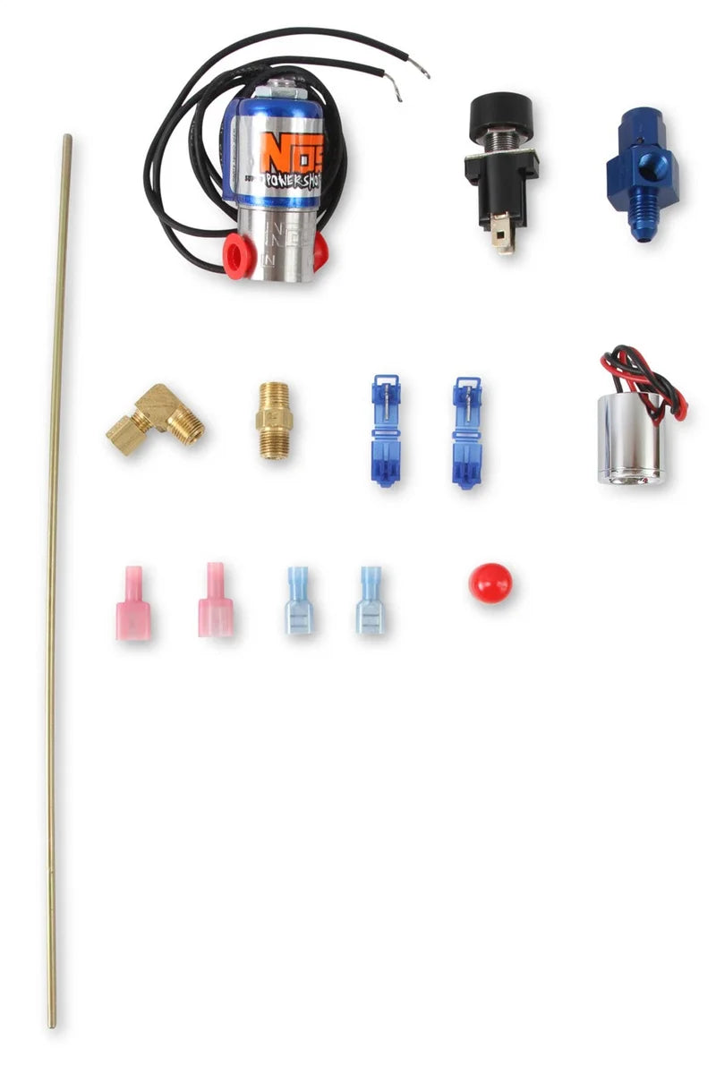 NOS/Nitrous Oxide System Ntimidator™ Illuminated BLUE LED Nitrous Purge Kit Nitrous Kits w/-4AN Feed Line 16033NOS - Side ...