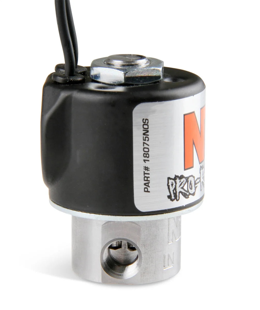 NOS/Nitrous Oxide System Pro Race Fuel Solenoid w/ Bottom Exit 18075BNOS - Side View