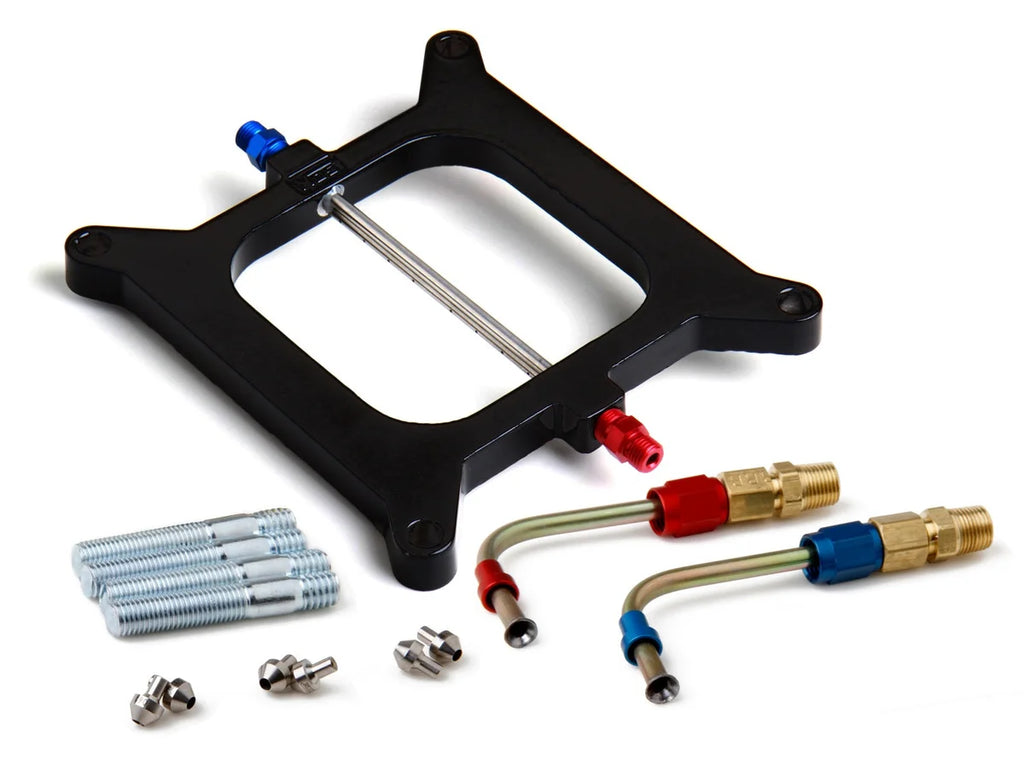 NOS/Nitrous Oxide System Super Powershot Injector Plate w/Jets & Plumbing, Holley Square Bore, V8 12530NOS