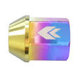 Load image into Gallery viewer, NRG 200 Series M12 X 1.5 Titanium Lug Nut Set - 21 Pc w/Lock Key Socket - Neochrome - Installation View