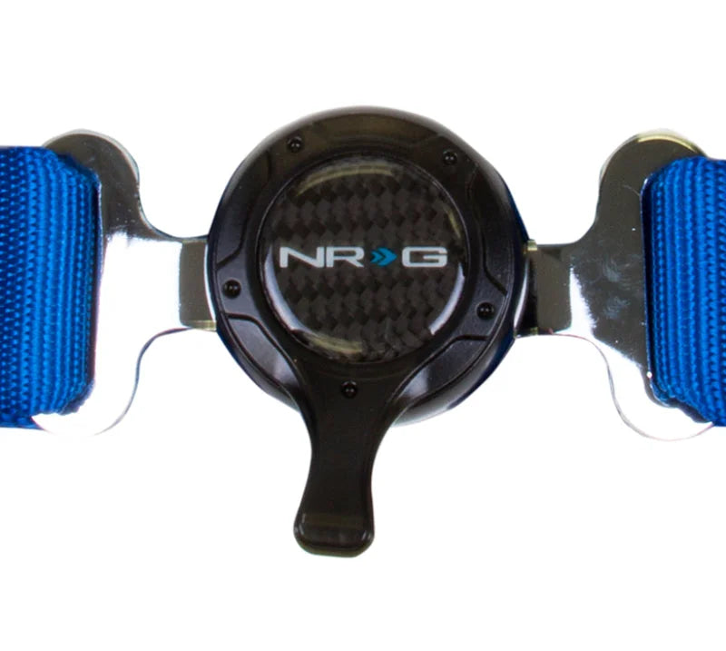 NRG 4-Point 2in. Seat Belt Harness / Cam Lock - Blue - Side View
