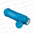 Load image into Gallery viewer, NRG 700 Series M12 X 1.25 Steel Lug Nut w/Dust Cap Cover Set 21 Pc w/Locks &amp; Lock Socket - Blue - Installation View