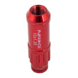 Load image into Gallery viewer, NRG 700 Series M12 X 1.25 Steel Lug Nut w/Dust Cap Cover Set 21 Pc w/Locks &amp; Lock Socket - Red - Back View