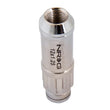 Load image into Gallery viewer, NRG 700 Series M12 X 1.25 Steel Lug Nut w/Dust Cap Cover Set 21 Pc w/Locks &amp; Lock Socket - Silver - Side View