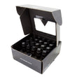 Load image into Gallery viewer, NRG 700 Series M12 X 1.5 Steel Lug Nut w/Dust Cap Cover Set 21 Pc w/Locks &amp; Lock Socket - Black - Side View