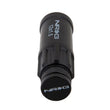 Load image into Gallery viewer, NRG 700 Series M12 X 1.5 Steel Lug Nut w/Dust Cap Cover Set 21 Pc w/Locks &amp; Lock Socket - Black - Back View