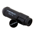 Load image into Gallery viewer, NRG 700 Series M12 X 1.5 Steel Lug Nut w/Dust Cap Cover Set 21 Pc w/Locks &amp; Lock Socket - Black - Installation View
