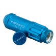 Load image into Gallery viewer, NRG 700 Series M12 X 1.5 Steel Lug Nut w/Dust Cap Cover Set 21 Pc w/Locks &amp; Lock Socket - Blue - Installation View