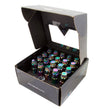 Load image into Gallery viewer, NRG 700 Series M12 X 1.5 Steel Lug Nut w/Dust Cap Cover Set 21 Pc w/Locks &amp; Lock Socket - Neochrome - Back View